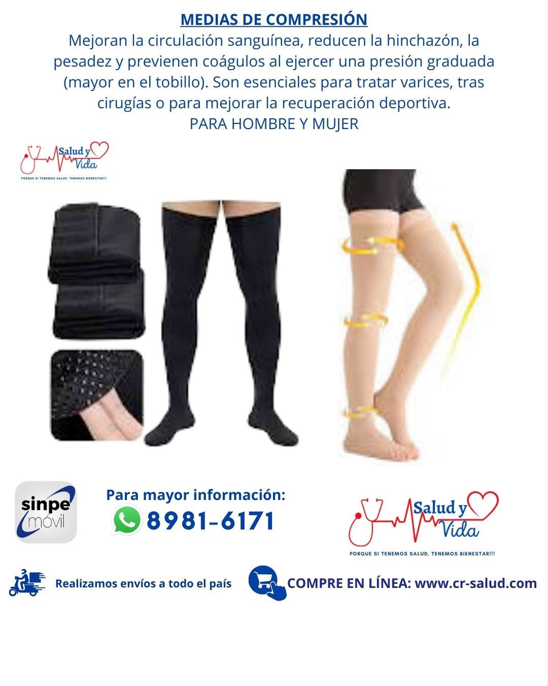 Medias de comprensión  y cobertor